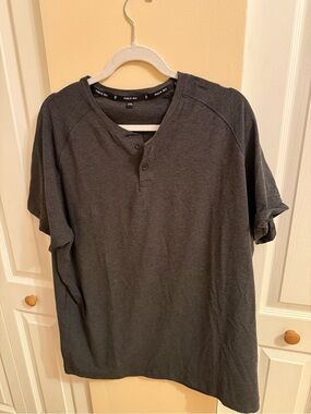 Charcoal Henley T-Shirt - Men's - public rec